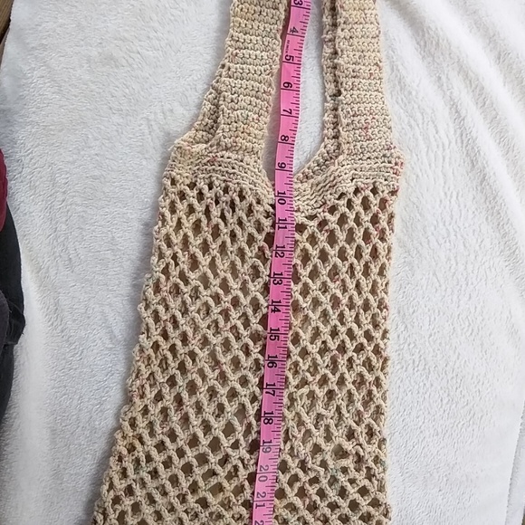 Boho, Gypsy, Handcrafted Beige Shoulder Purse - Picture 7 of 8